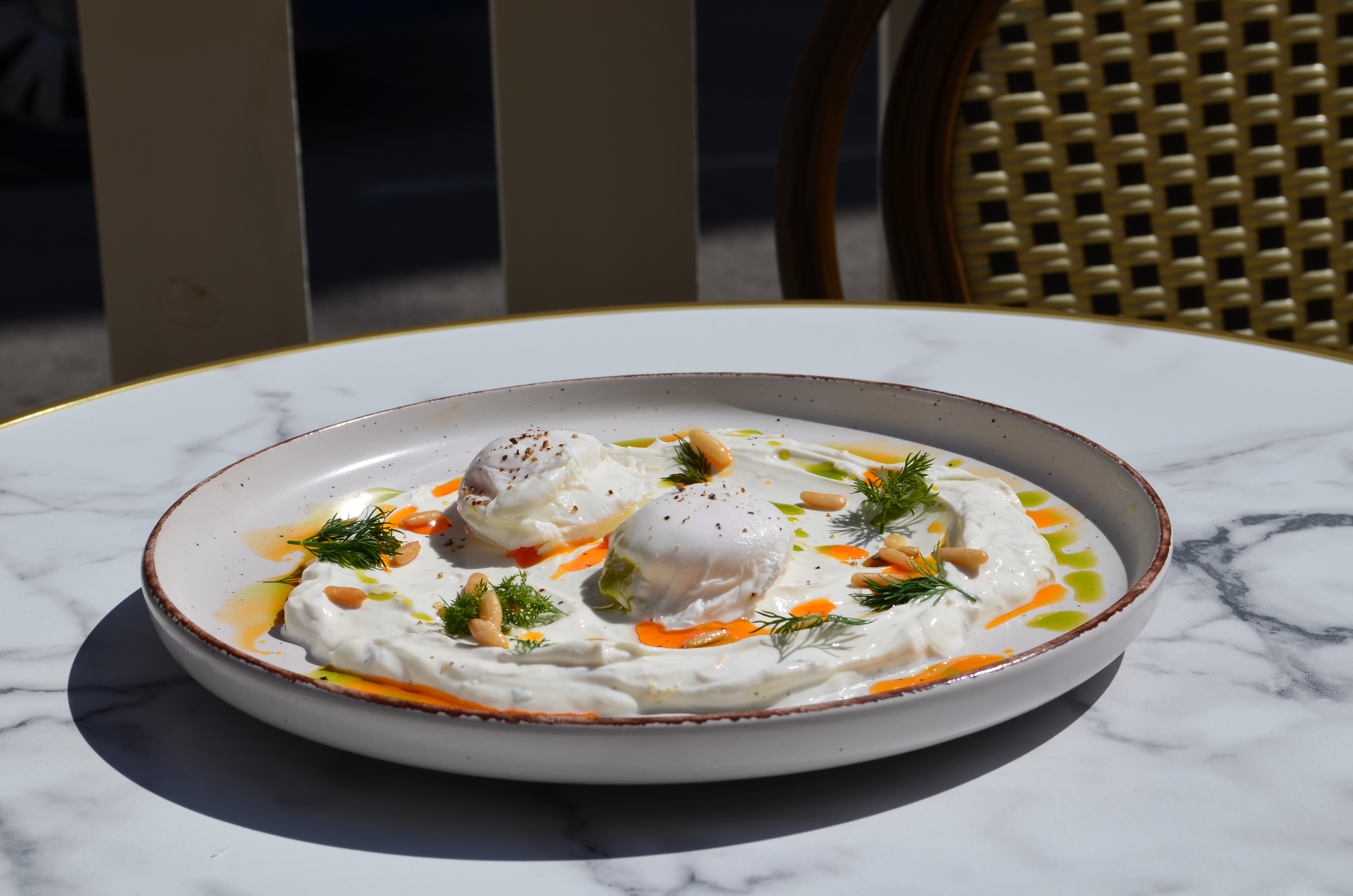 Turkish eggs with labneh